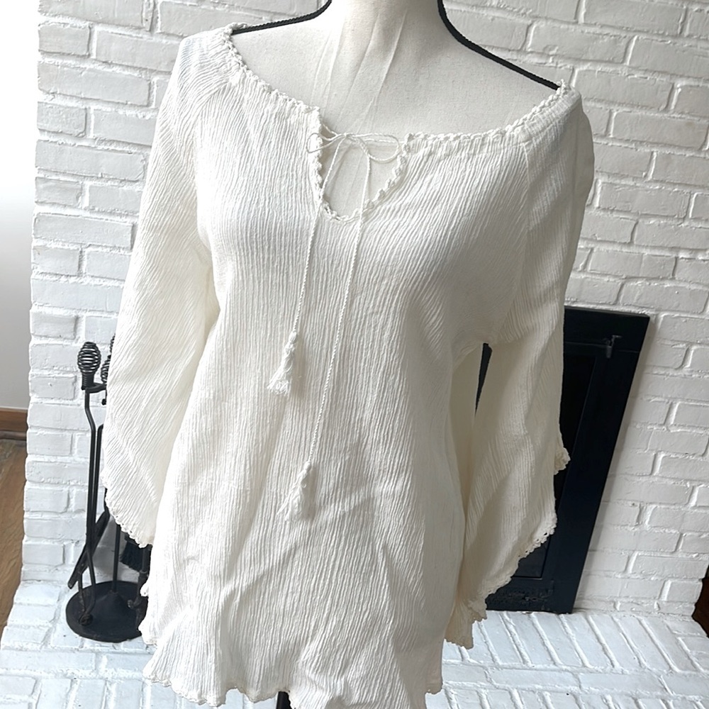 1970’s hippie top | vintage boho top | fits size large